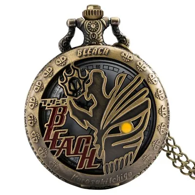 Bronze Retro Hollow Fairy Tail Pocket Watch Quartz Vintage Necklace Chain Gifts • £4.79