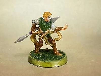 WOTC Painted GRAY ELF DUELIST Chainmail 28mm LOTR Frostgrave AD&D OOP HH23 • $11.99