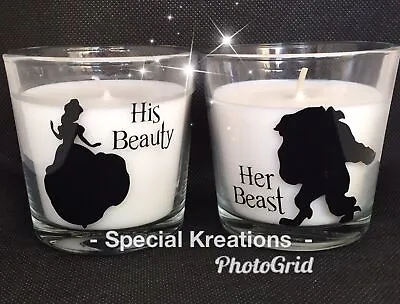 Set Of Two Beauty And Beast Scented Candles - His Beauty And Her Beast • £11.50