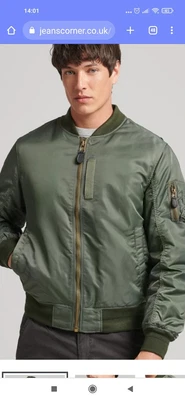 £36 • Buy NEW Superdry MA1 Casual Bomber Jacket Sage Green Mens Boys Womens Girls BNWT
