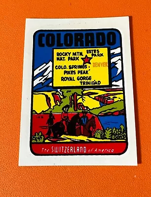 Colorado State  Decal Sticker Travel Tourist Automobile Vintage • $9.99