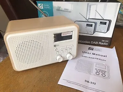 £33.99 • Buy Wooden DAB Radio DB-332 FM Tuner