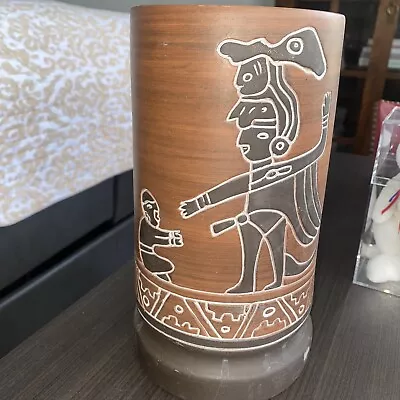 Vintage Signed Armando De Mexico Mayan Theme Pottery Vase • $24.99