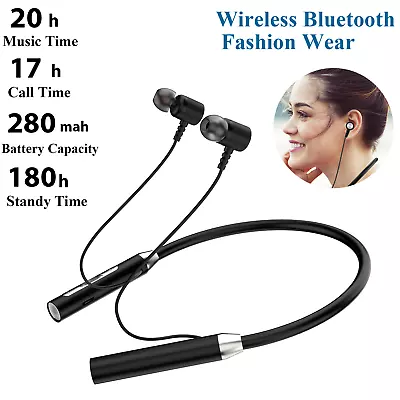 Bluetooth Wireless Neckband Headphones Stereo Earbuds Earphone For Cell Phone • $10.95