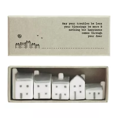 East Of India Porcelain Mini Houses Gift - Street In A Box - May Your Troubles • £11.99