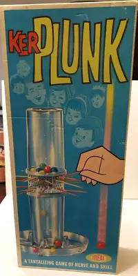 Vintage Kerplunk Game By Ideal 1967 Original Box Cats Eye Marbles & Sticks • $29.99