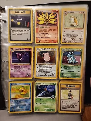 $89.99 • Buy Pokemon Childhood Binder Vintage & WoTC Lot Of Cards Holos Rares 1st Edition