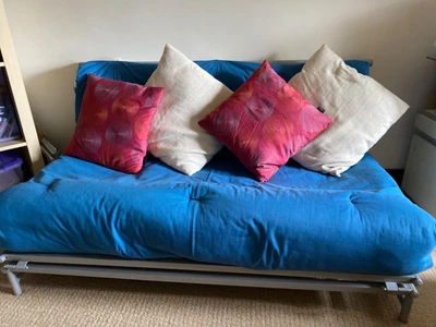 £20 • Buy Futon Sofa Bed With Cotton Blue Mattress 