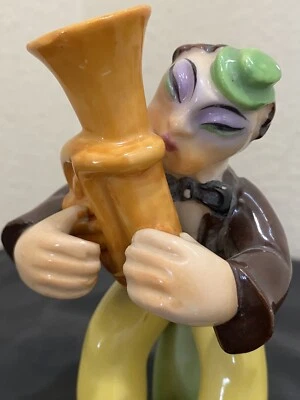 $11.99 • Buy Vintage Ceramic Clown Figurine Man Playing French Horn 4 Inch Hand Painted