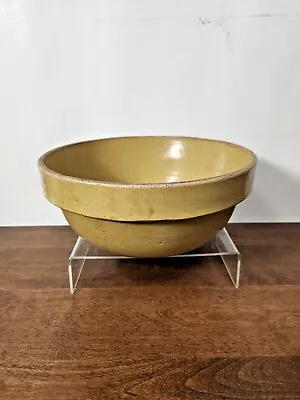 Large Buckeye Pottery Macomb Ill Yelloware Stoneware Bowl • $56.25