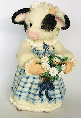 Enesco Mary's Moo Moos Milkmaid Cow Bridesmaid Wedding Figurine In Box • $10