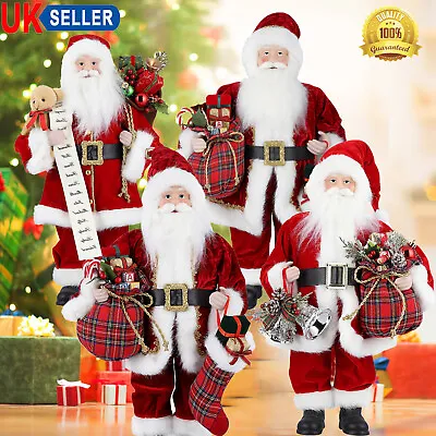 Christmas Traditional Santa Claus Figure Standing Father Xmas Decora Ornament UK • £35.99