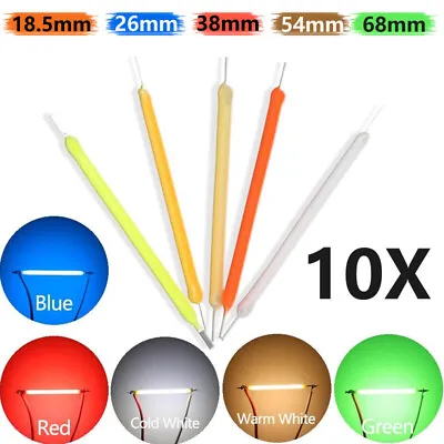 10 Pcs LED Filament Lamp Lights For Edison Bulbs Incandescent Light 3V 12V COB • $11.96