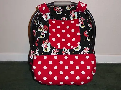 **MINNIE MOUSE** Fitted W/peekaboo Opening Handmade Car Seat Canopy-Cover  • $49.99