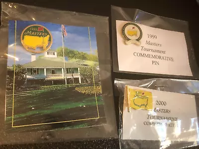 LOT OF 3 NEW Masters Commemorative Pin 1998-99 & 2000 Tiger Woods Rahm Scheffler • $38