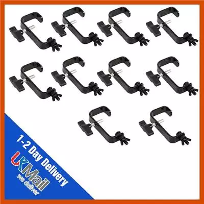 10 X Heavy Duty 50mm G Clamp Steel Hook Bracket | DJ | Truss | Disco | Lighting  • £45.99