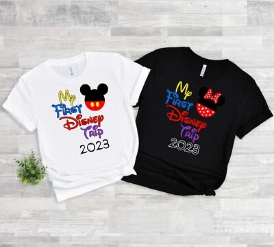 $13.99 • Buy 2023 DISNEY FAMILY VACATION My First Trip T-SHIRTS ALL SIZES MINNIE,MICKEY Body