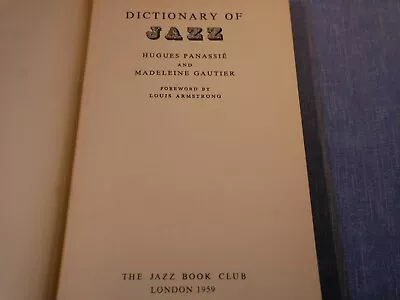 £5.99 • Buy Jazz Book Club - The Dictionary Of Jazz - Hugues Panassie - 1959 - Hardback