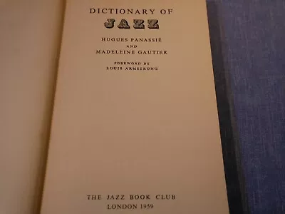 Jazz Book Club - The Dictionary Of Jazz - Hugues Panassie - 1959 - Hardback • £5.25