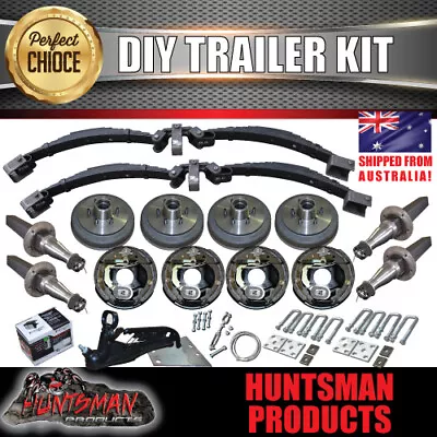 $1815 • Buy DIY 3500Kg Tandem Trailer Caravan Kit. 12  Electric Brakes. Stub Axles, R/Roller