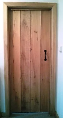 Solid Oak Doors- Farmhouse-Cottage- T&G Barn Door European Oak Ledges Screwed • £205