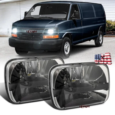 $110.99 • Buy 2pcs 7x6  LED Headlights Hi/Lo For Chevy Express Cargo Van 1500 2500 3500 Trucks