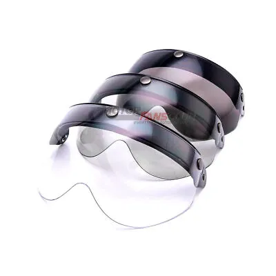 Motorcycle Half Helmet 3-Snap Flip Up Visor Face Wind Shield Waterproof • $15.99