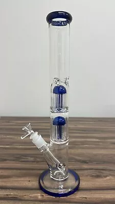 16'' Heavy Thick Glass Bong Water Pipe Dome Percolator Hookah With Bowl • $40.99