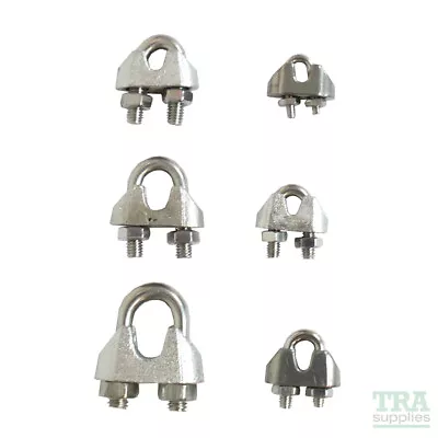 £1.85 • Buy Stainless Steel Wire Rope Grip Bull Dog Clamp - Marine Cable AISI 316 NEW