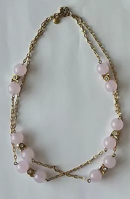 J.Crew Pink Bubble Gold Chain • $7.50