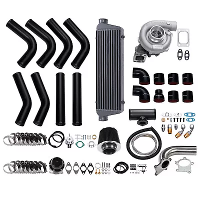 T3/T4 Turbo Charger Kit Intercooler Pipes BOV Oil Feed Return Line For E36 E46 • $629.10