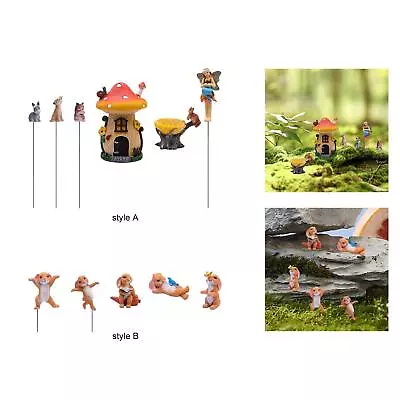 Micro Resin Fairy Mushroom Decor Crafted Miniature Fairy Garden Accessories For • £10