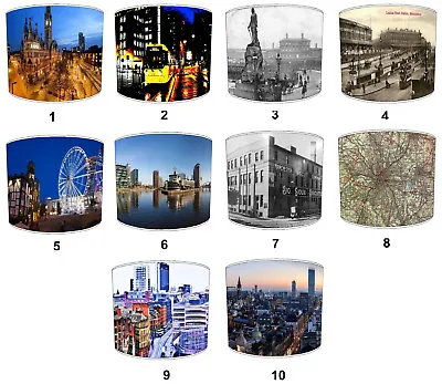City Of Manchester Lampshades To Match Bedding Duvets Curtains Cushion Covers • £27.99