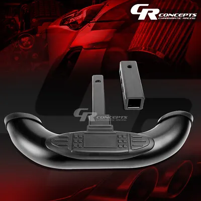 1.25 /2 Receiver Black Stainless Steel Trailer Tow Cover Hitch Step Bar Guard • $53.88