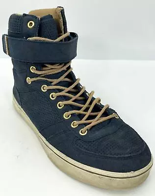 Radii Moon Walker Men's Sneakers Sz 9.5 Navy Blue Suede High Top Shoes. • $24.31