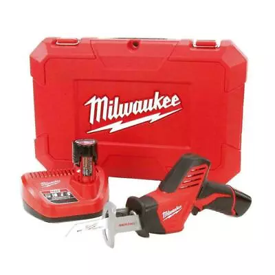 $119 • Buy Milwaukee M12 Hackzall Reciprocating Saw Kit 2 Batteries 2420-22 NEW 48-11-2401