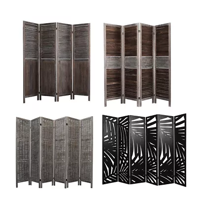 Levede 4/6 Panel Partition Room Divider Folding Privacy Screen Wood Stand • $119.99