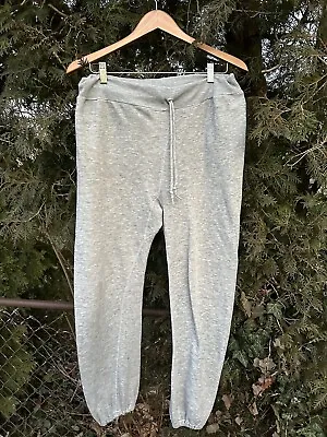 Vintage 80s Sportswear Heather Gray Blank Soft Thin Jogger Sweatpants Triblend M • $34.99
