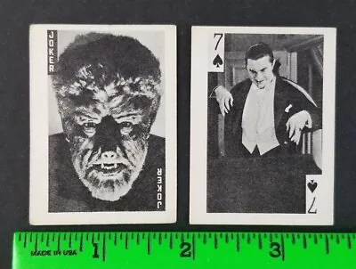 Vintage (Lot Of 2) 1969 Wolfman And Dracula Monster Playing Cards • $14.96