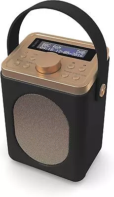 Black Portable Radio Majority Little Shelford DAB DAB+ Digital And FM Bluetooth • £33.99