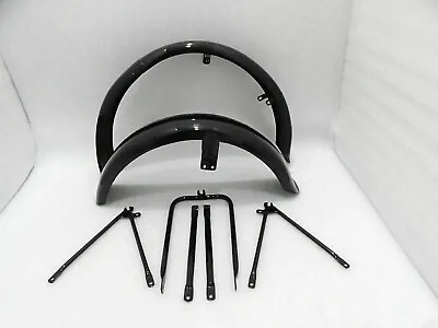 Fit For Matchless G3l Ajs 16m Military Model Black Painted Mudguard Set & Stays • $330