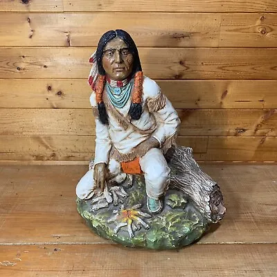 Vintage 17” Universal Statuary 675 Native American Indian 1979 • $139.99