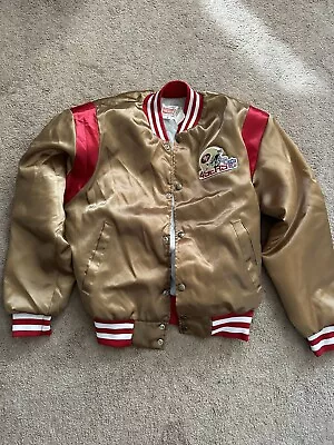 Vintage San Francisco 49ers Satin Jacket Mens Small OWENS CORNING Promo • $200