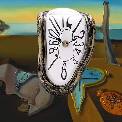 Lafocuse Silent Melting Clock Antique Gold Salvador Dali Watch Melted Clock S... • $22.79