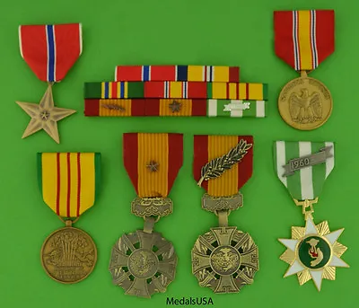 Marine Corps Vietnam War 6 Medals - Mounted 8 Ribbon Bar - Usmc • $139.95