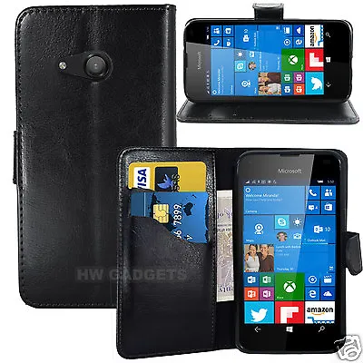 Leather Wallet Flip Case Cover For Microsoft Lumia 550 - FULL BODY PROTECTION • £4.99