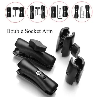 Bicycle Motorcycle Ball Bases Double Socket Arm Phone Holder For Ram Mount • £5.67