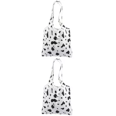  2 Count Lunch Bag For Girls Cow Gifts Women Print Canvas Handbag • £19.49