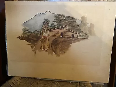 Original Watercolor Painting By Manuel Segovia Mexico • $29