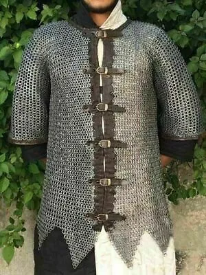 Flat Riveted With Washer Shirt Chainmail Half Sleeve Large Size Shirt Oiled • £159.99